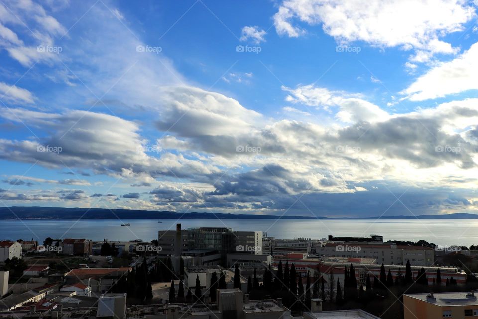 Clouds over sea