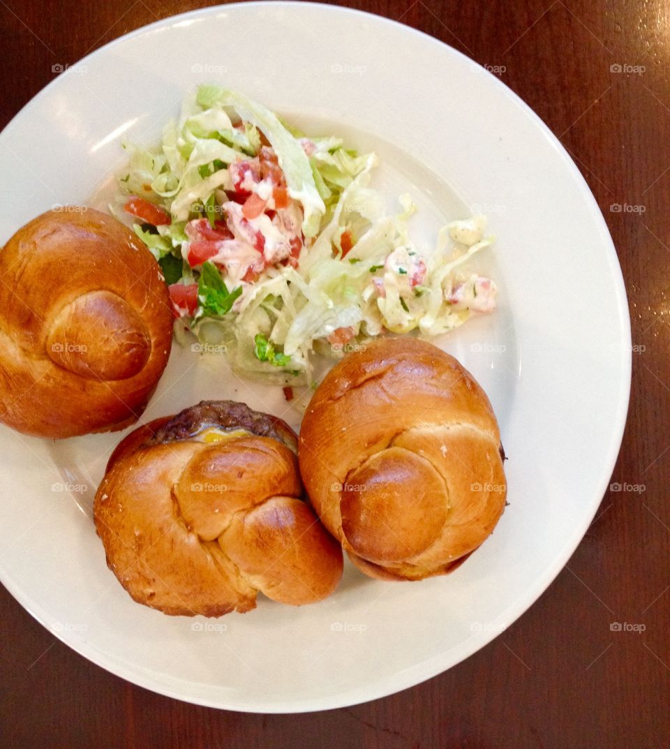 Mini Burgers with Pretzel Buns