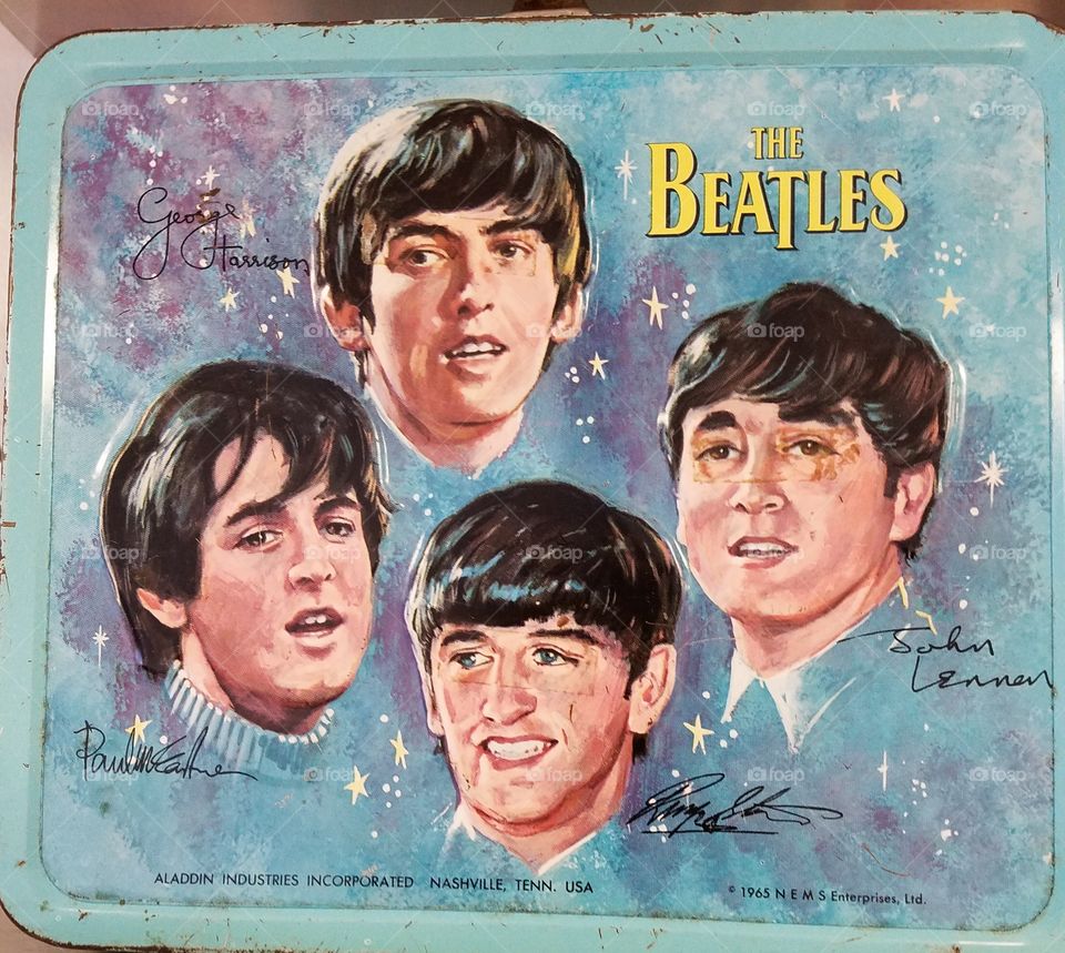old Beatles lunchbox