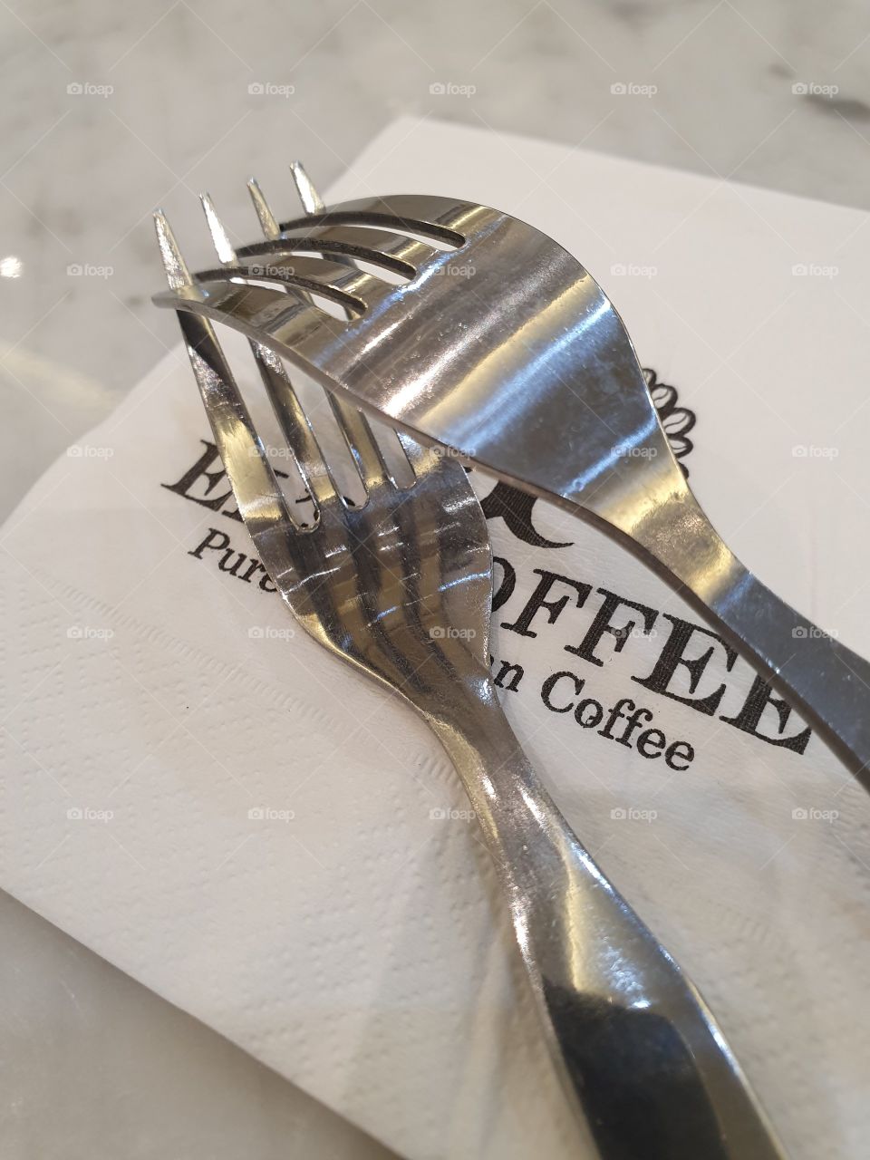 cutlery at the cafe