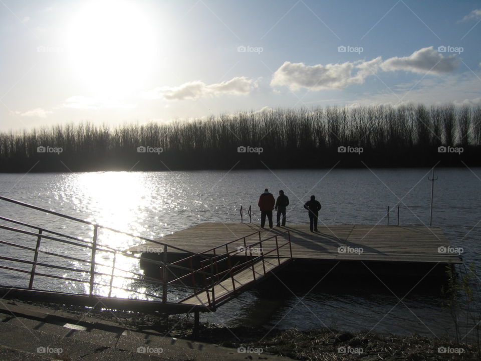 River Tisa at sunset