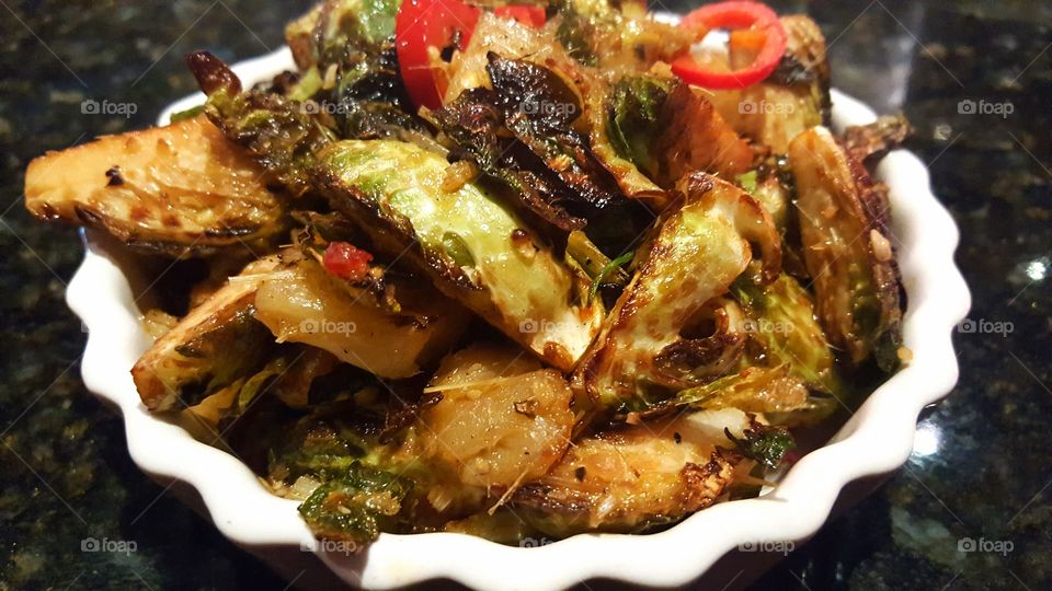 fried Brussel sprouts