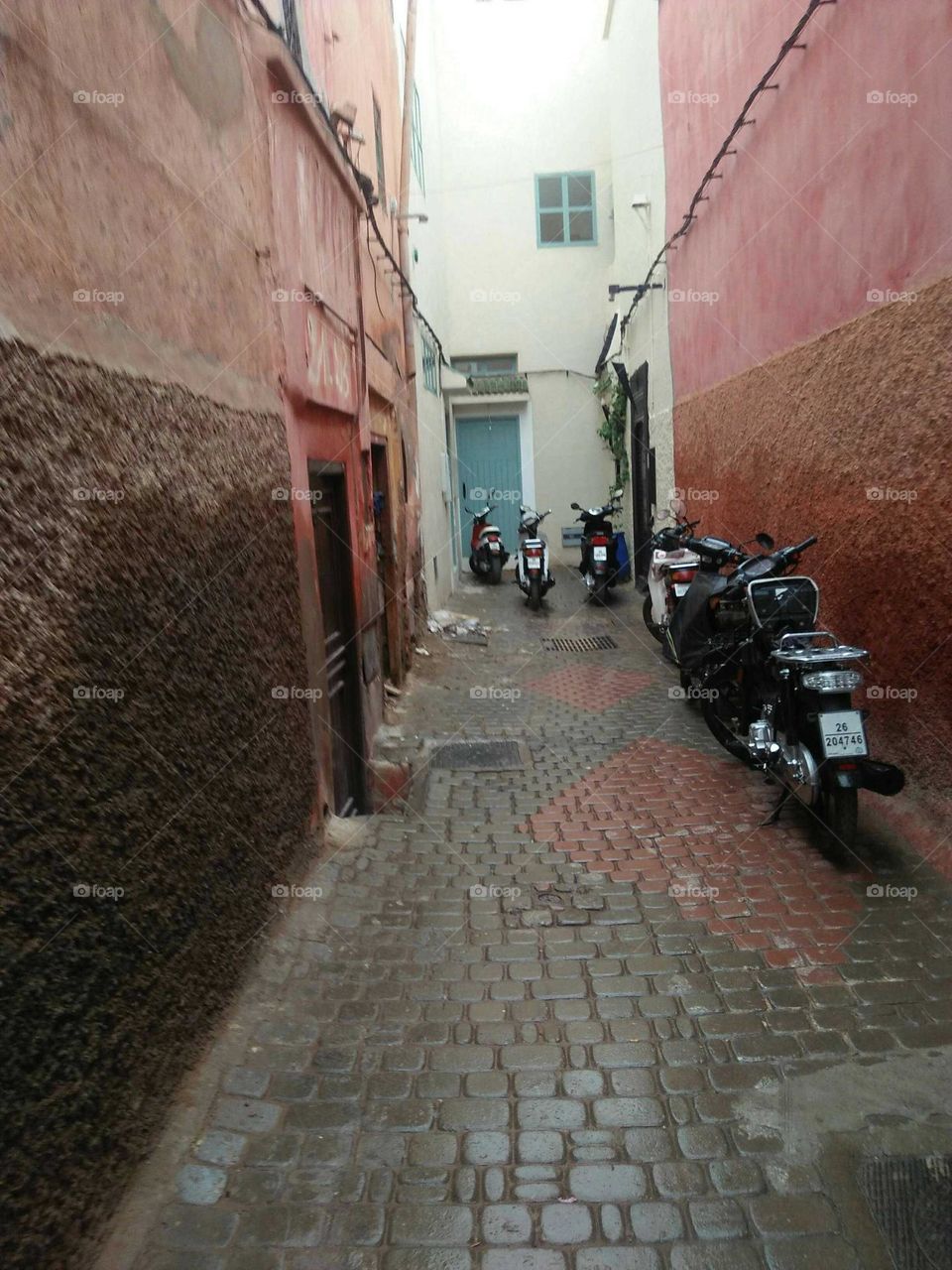 Beautiful Motocycles in street.