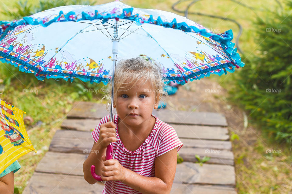 Blue umbrella