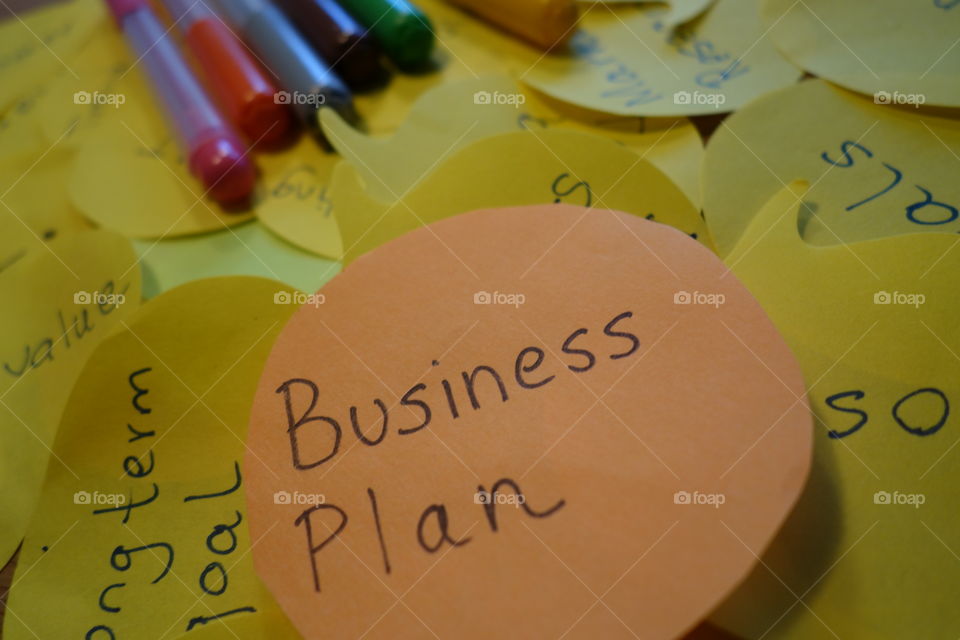 Creating a business plan requires many notes😀