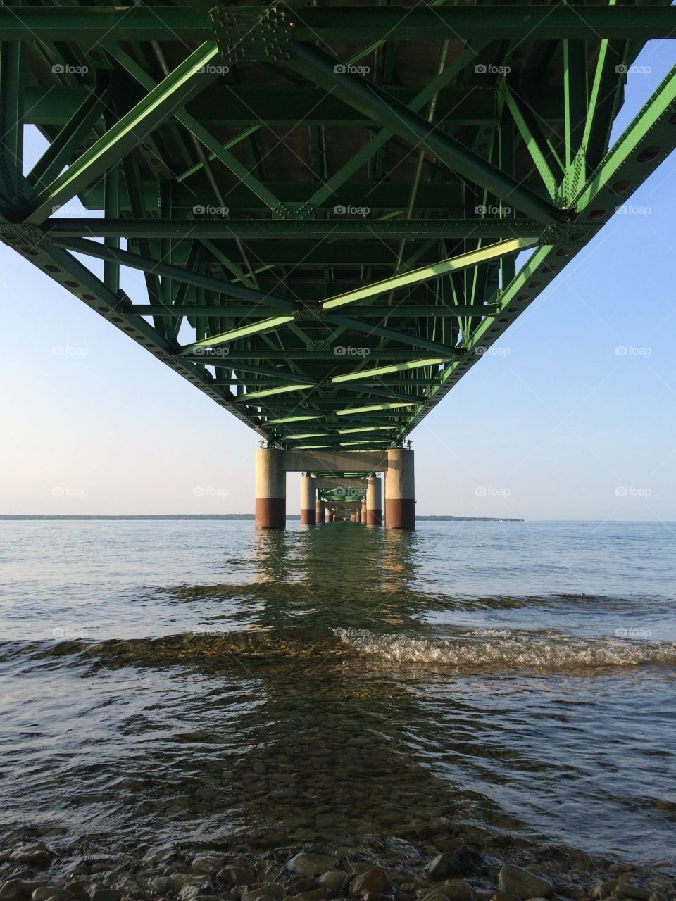 A walk under a bridge 