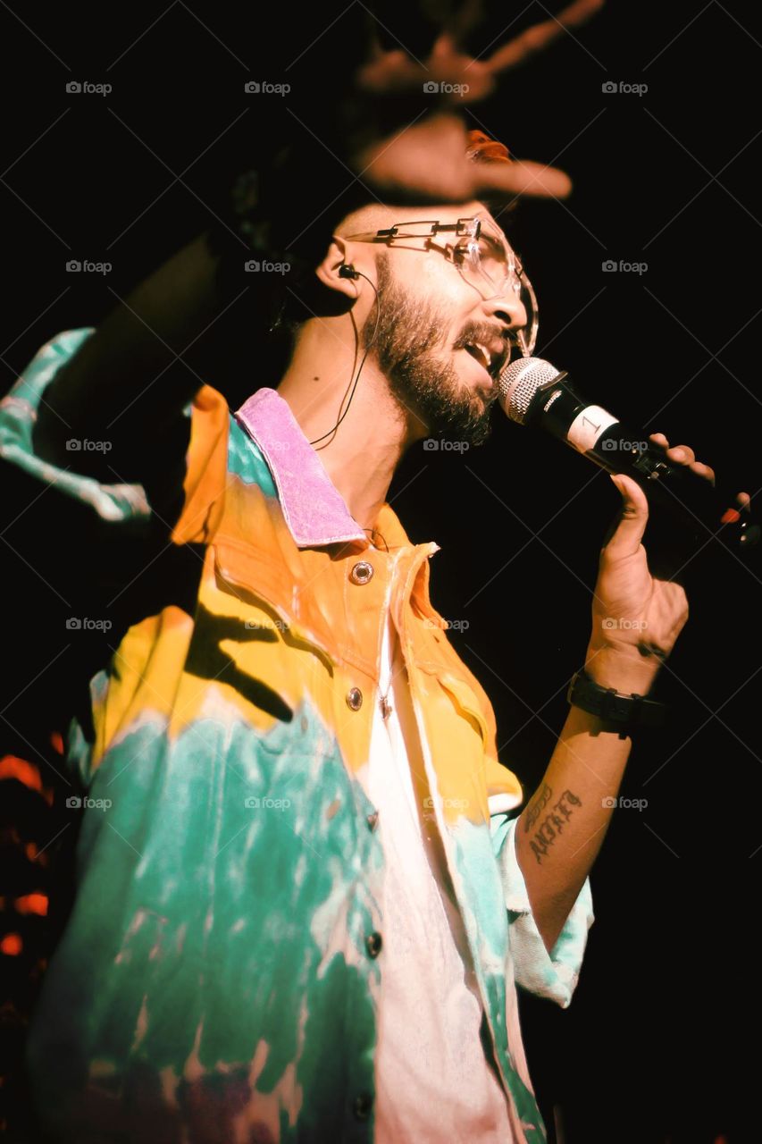 Performance for life.
A singer was immersed in his song, and could be sensed to have traveled to another reality with their complete immersion in the music.