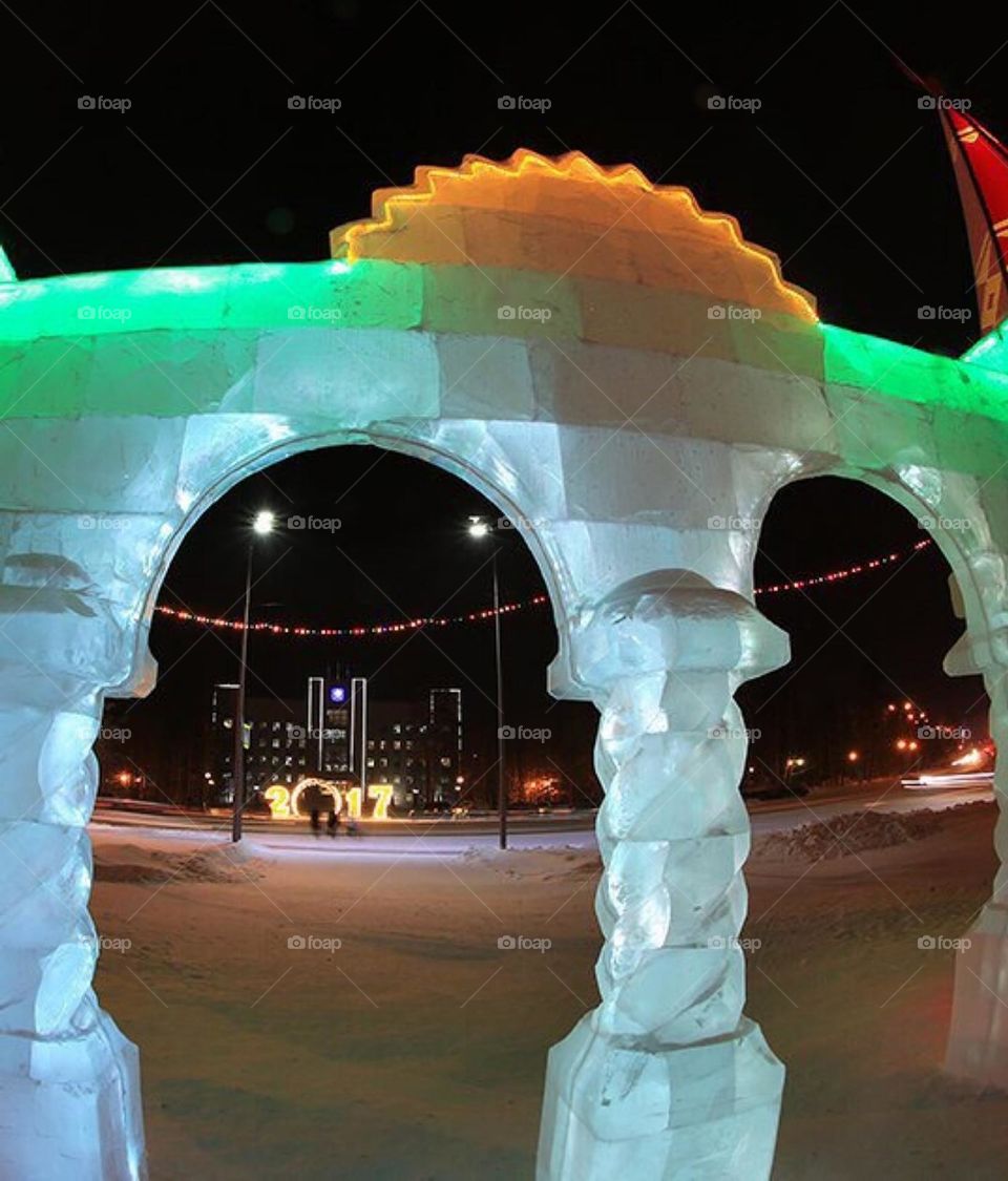 Скульптуры из льда