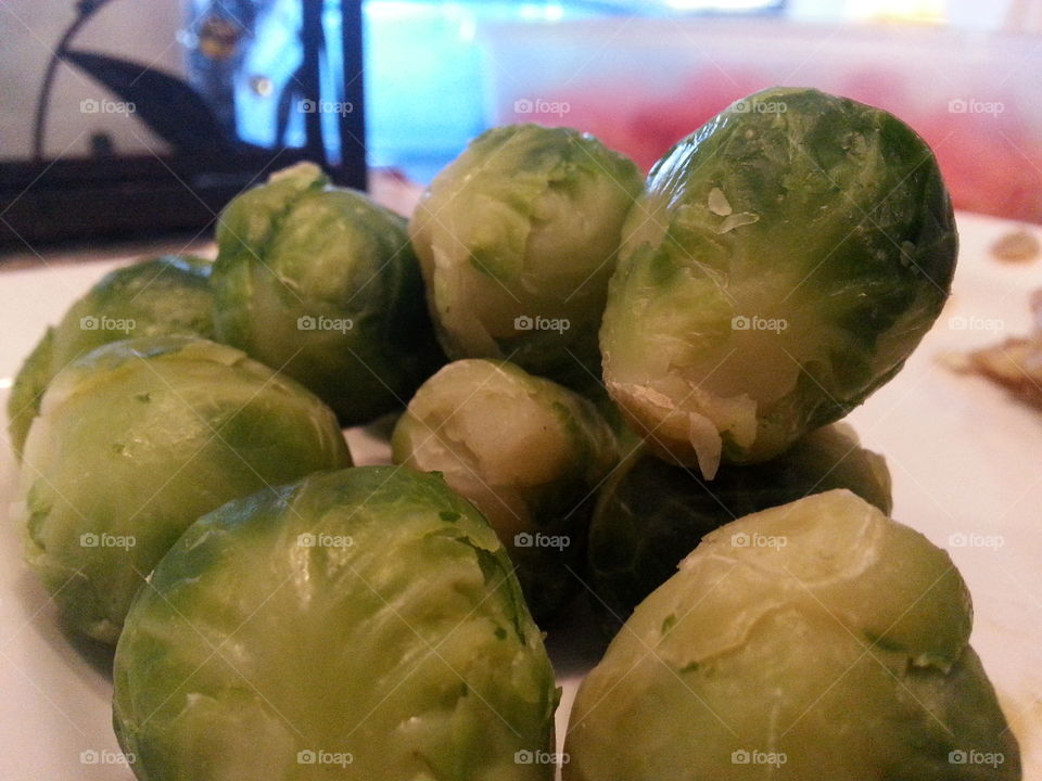 Brussels sprouts. round