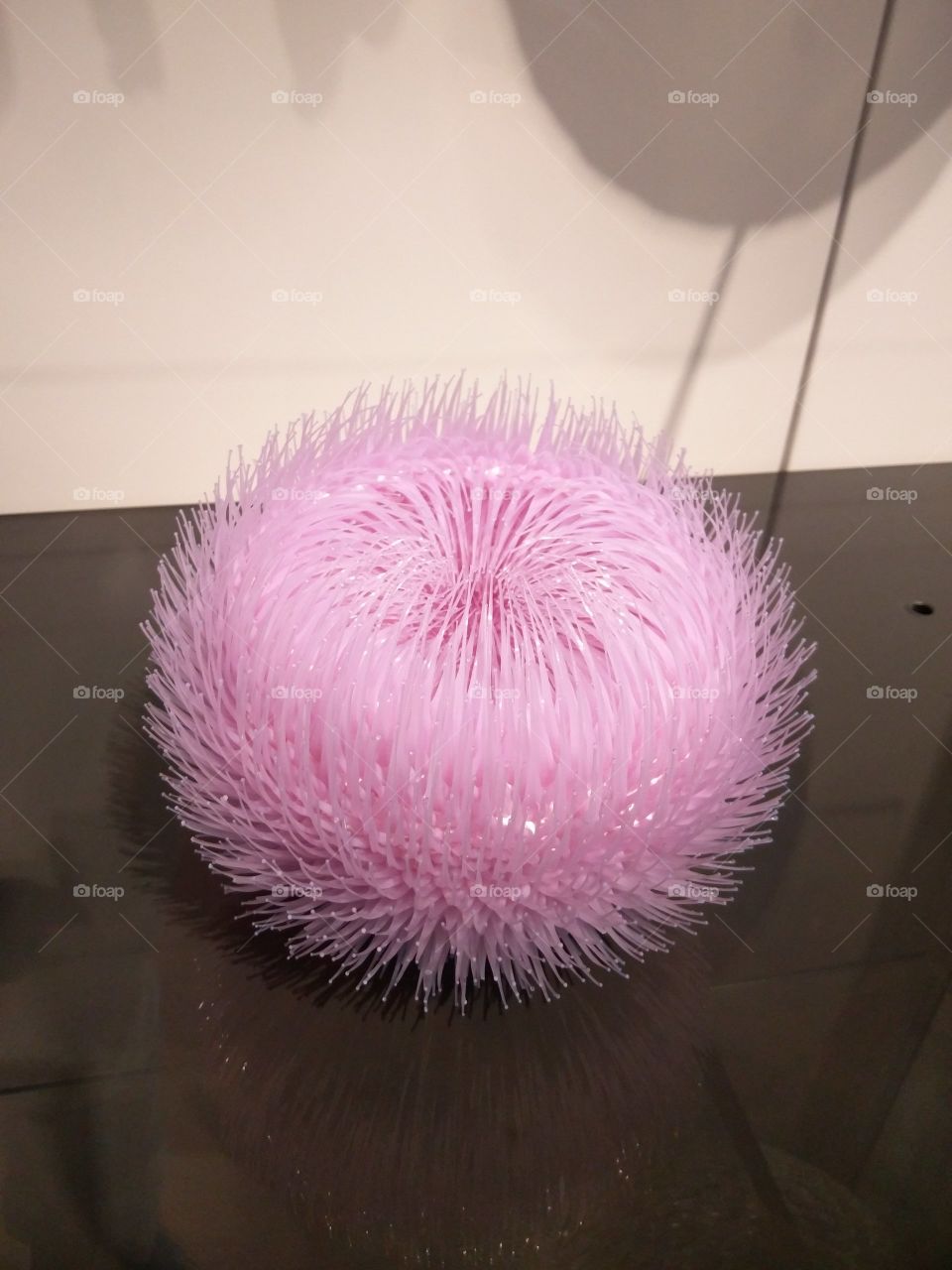 pink glass flower