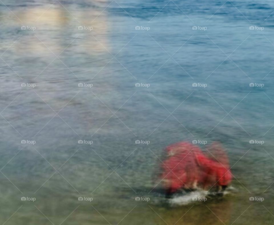 bathing in the river Bouregregue