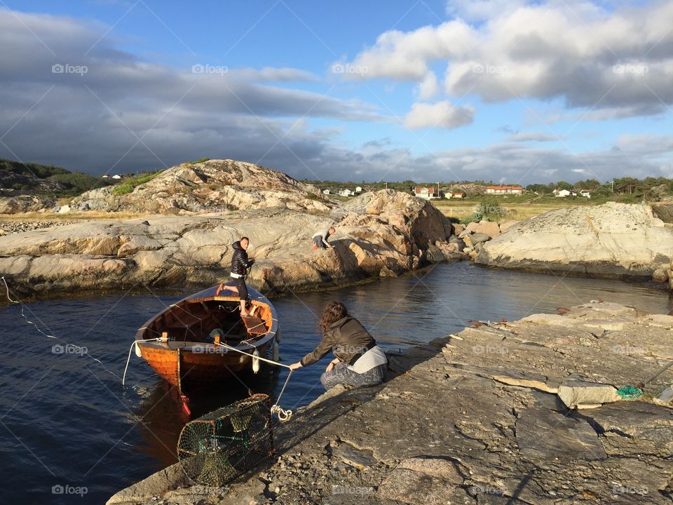 Old wooden boat