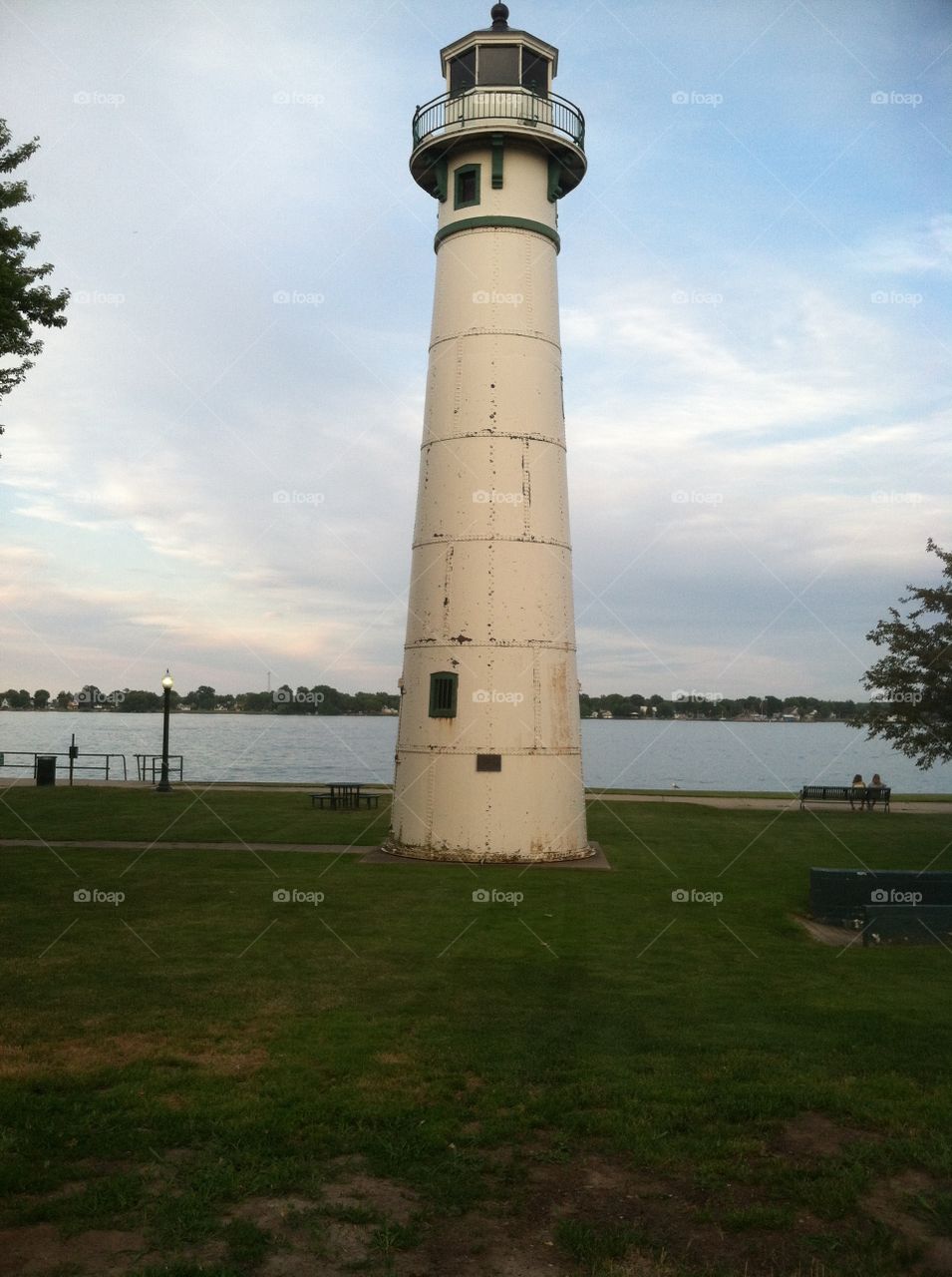 Lighthouse in Marine City, Michigan. 