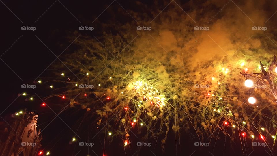 fuochi pirotecnici per l'ottava di Sant'Agata