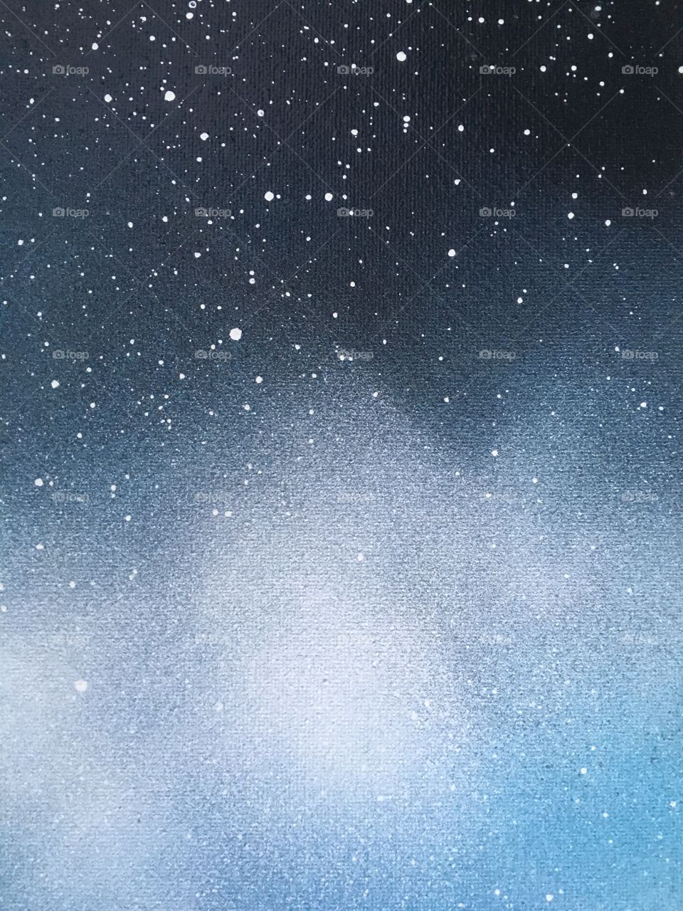 Aerosol canvas art of fog and stars 