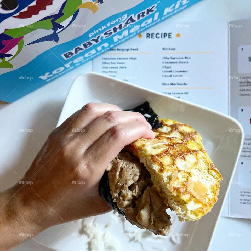 Folded chicken bulgogi Korean 