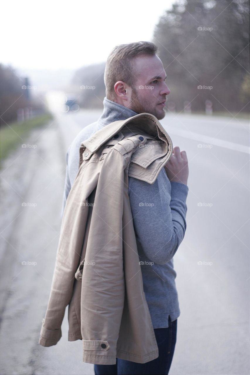 thoughtful look of a man from Ukraine