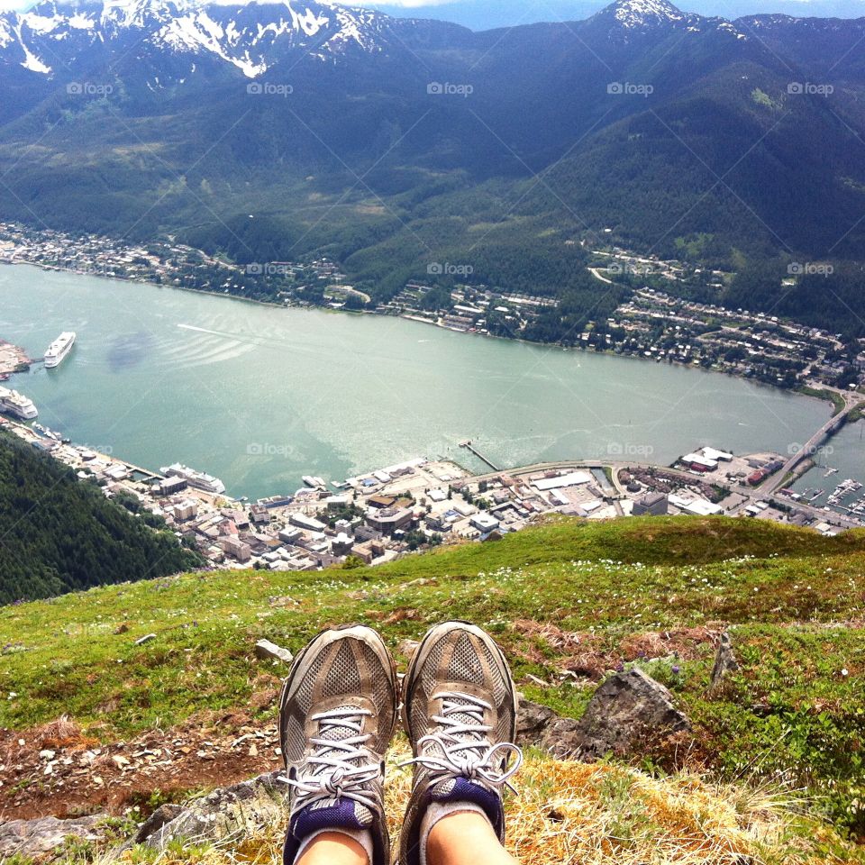 View of Juneau from the top of Mount Juneau