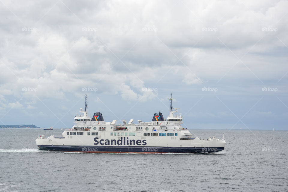 Ferry from Scandlines trafficing Helsingborg Sweden to Dragör Denmark.