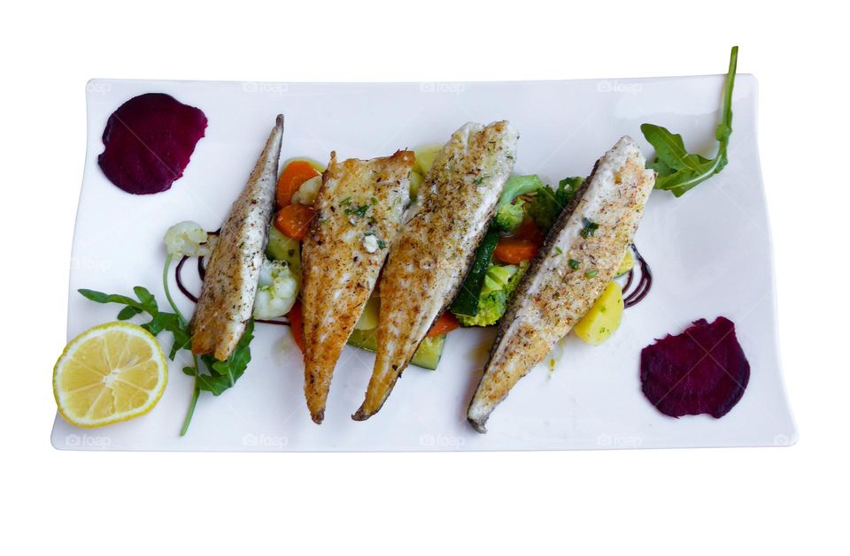 Delicious sea food fried fish dishes