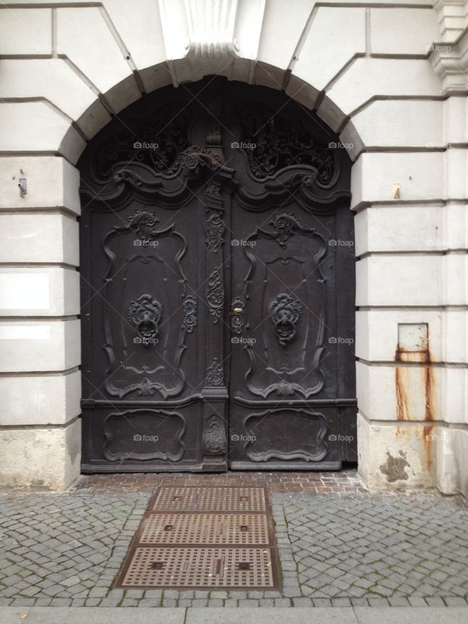 Old European door. 