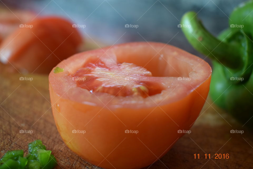tomate e pimentão
