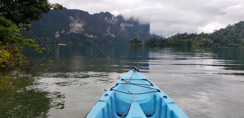 Beautiful lake kayaking