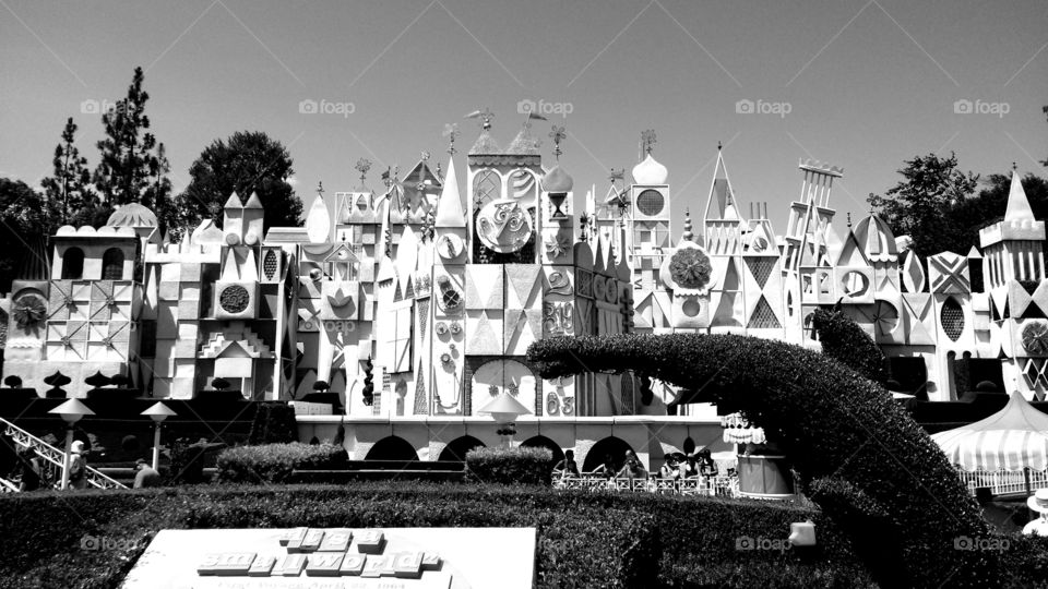 our "Small World" in black and white
