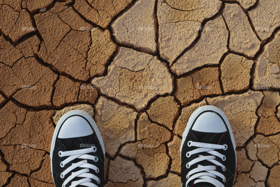 Natural pattern Cracks ground