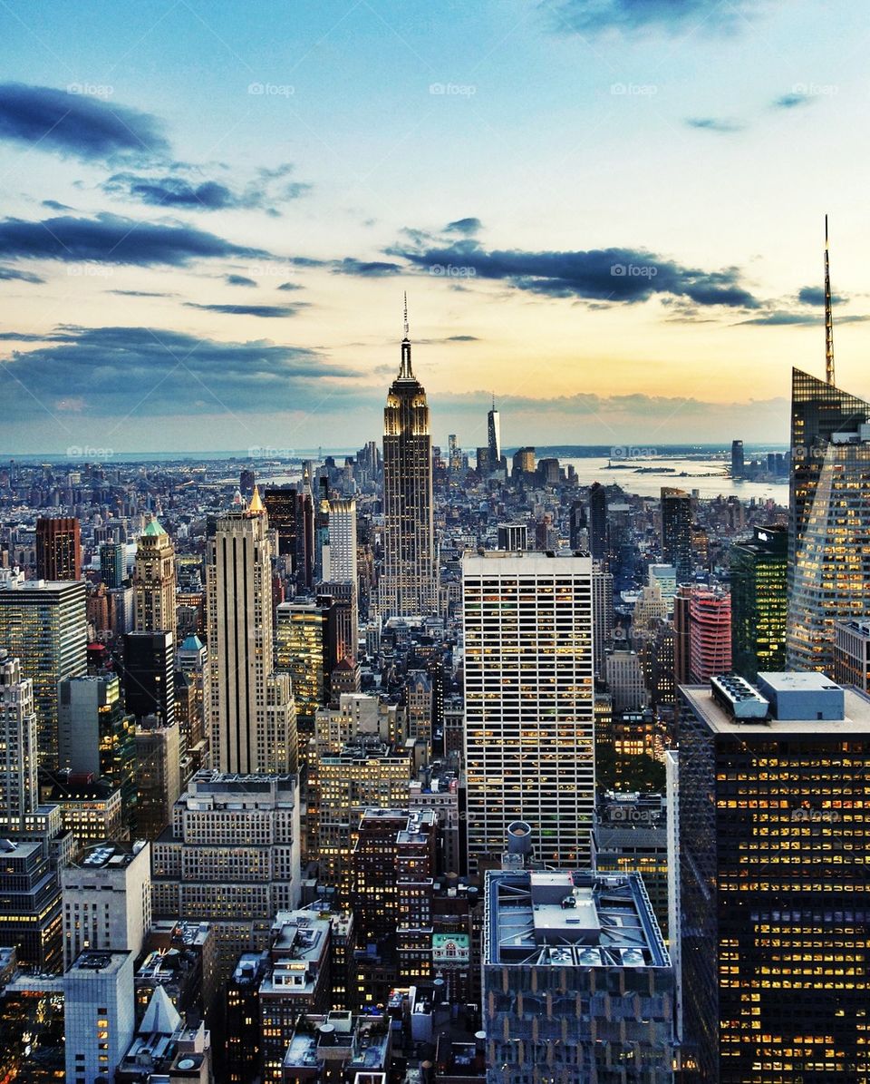 New York Skyline at Nightfall