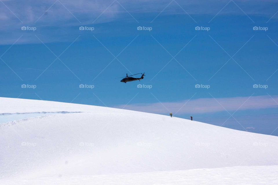 Snow, Winter, No Person, Sky, Airplane