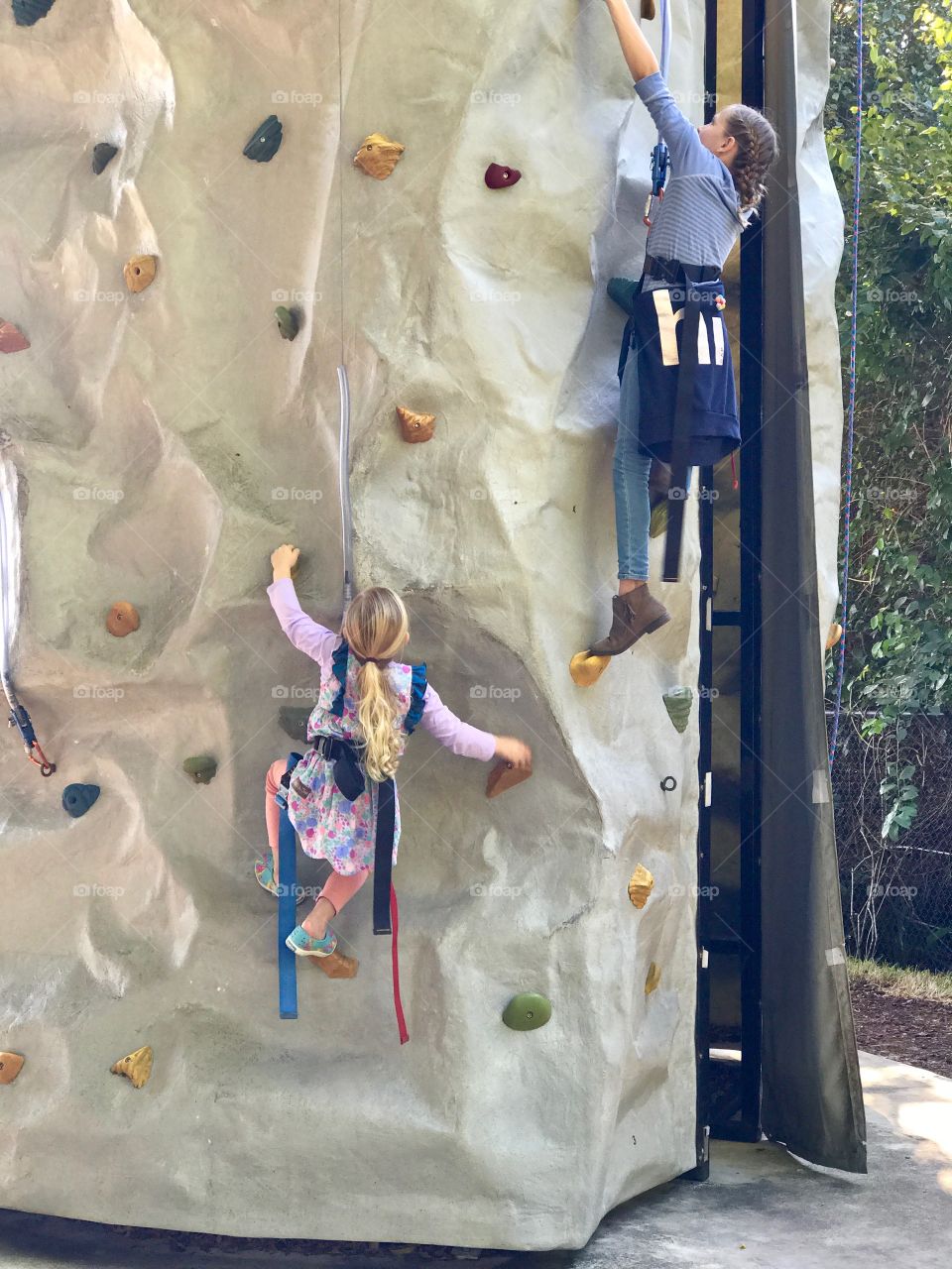 Rock climbing kids