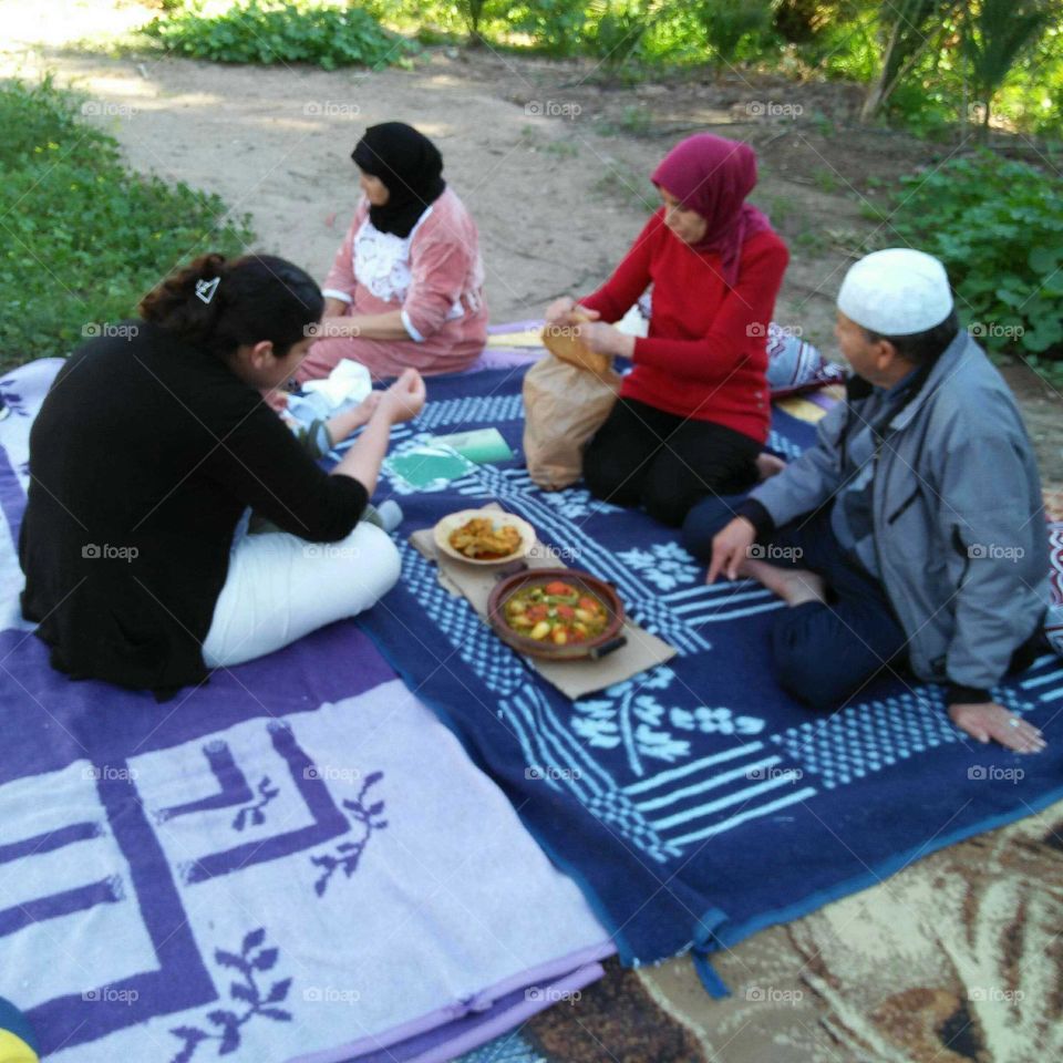 Picnic with my family in the park