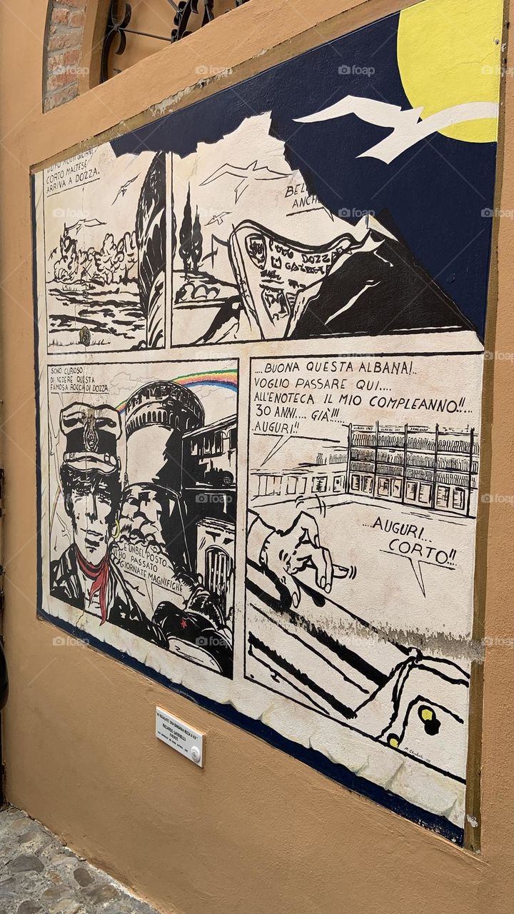 Murals : page of comic book Corto Maltese 
