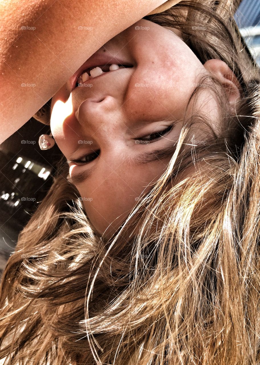 Close-up of a smiling girl