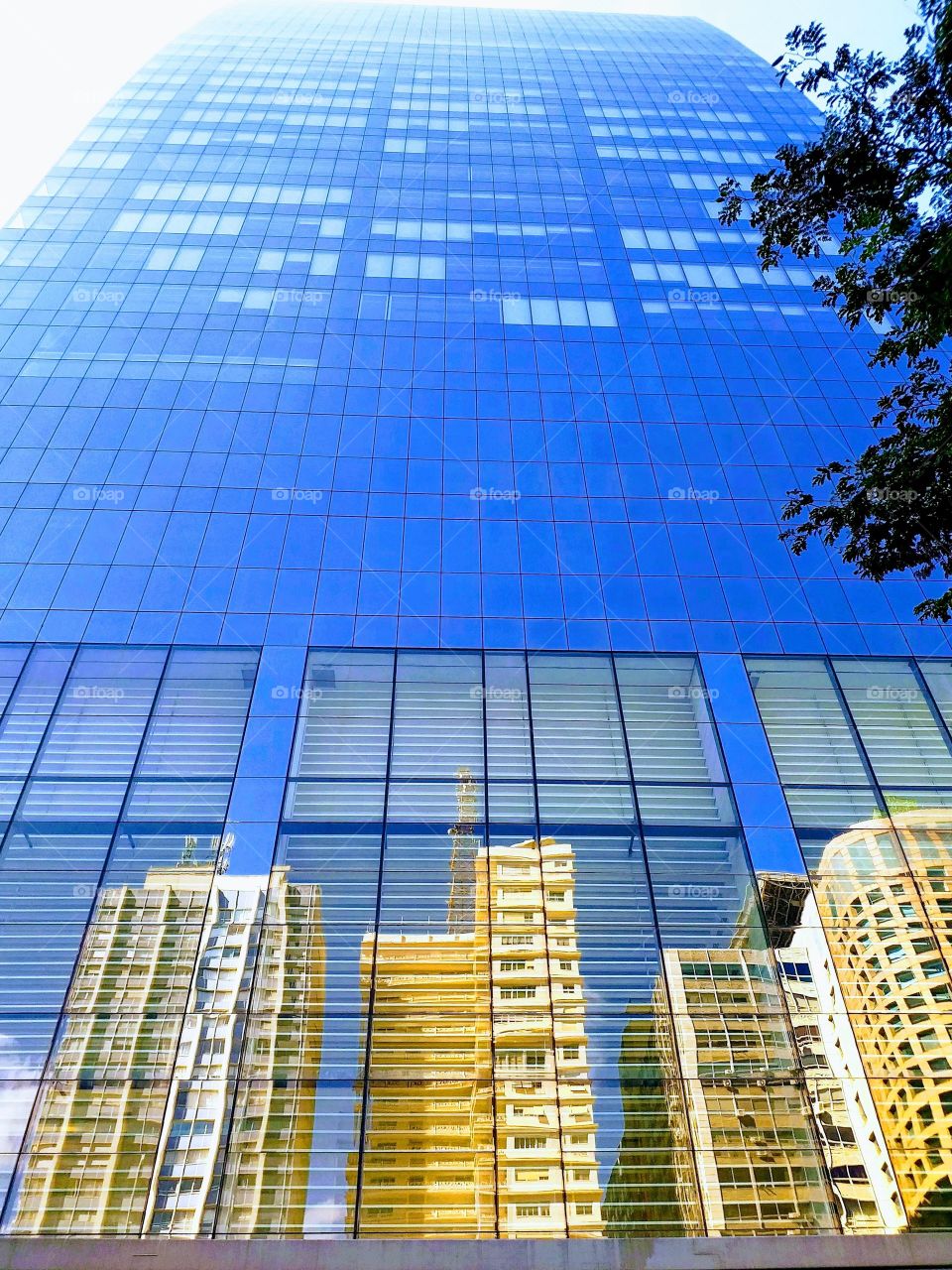 Urban building reflecting other buildings