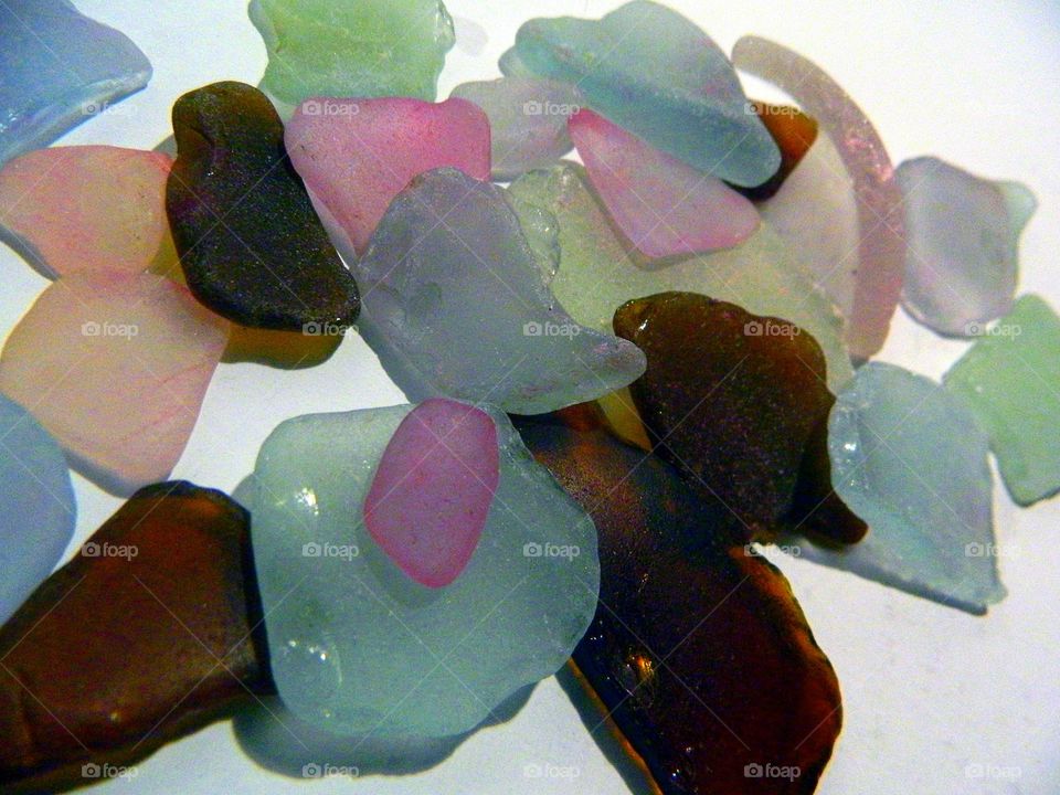 Bering Sea Glass on white