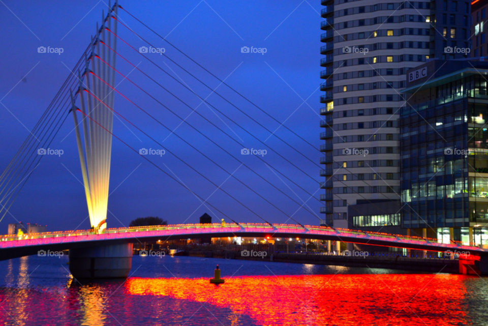light water colourful bridge by snappychappie