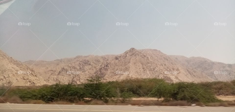 Beautiful Mountains and tree views Ras al kheimah