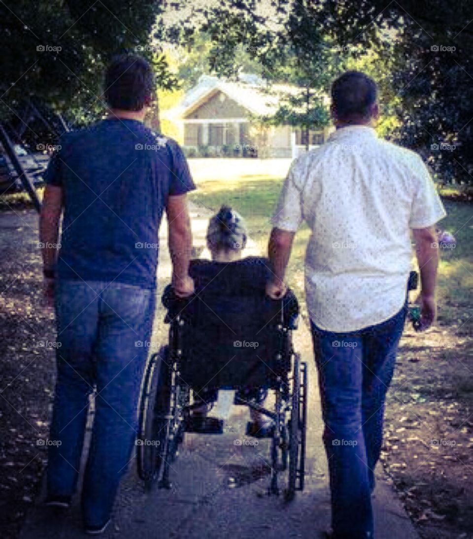 Grandsons and grams. Strolling 