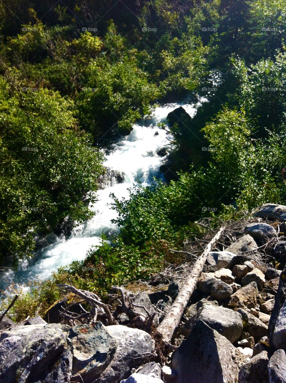The beauty of a waterfall
