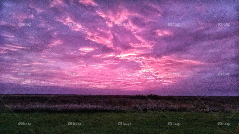 Purple sunrise in Wisconsin