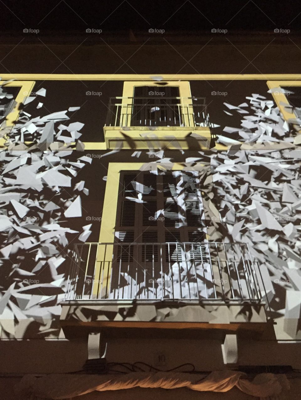 Lightshow on the wall