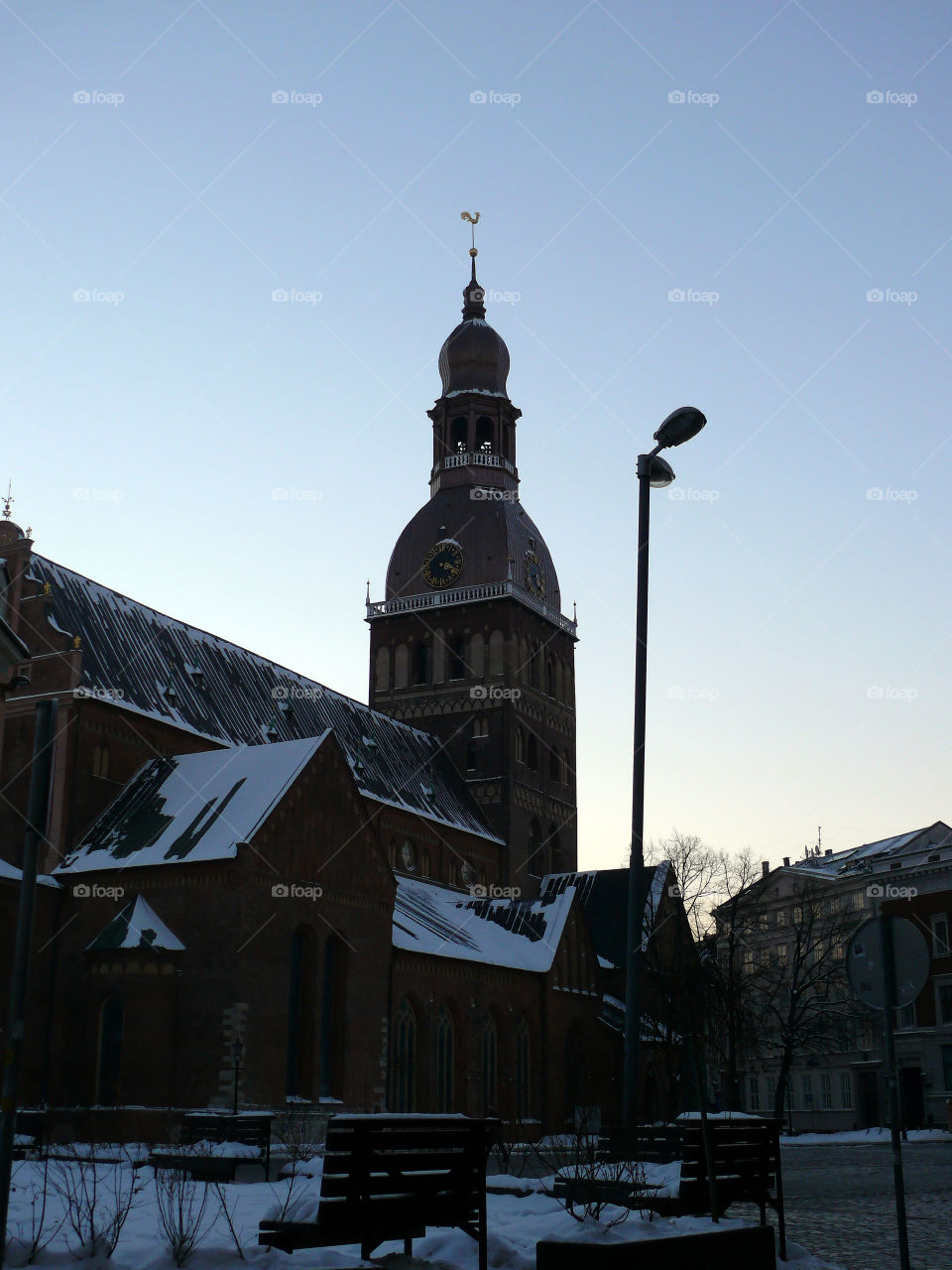 Winter in Riga, Latvia.