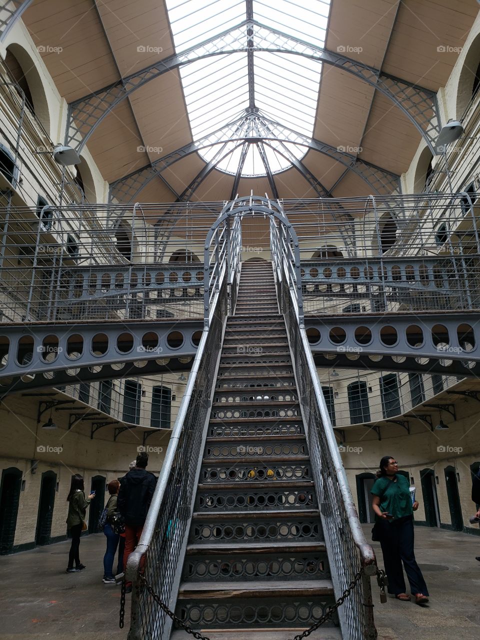 Kilmainham Gaol, Jail, Architecture Walkway and stairway Dublin Ireland