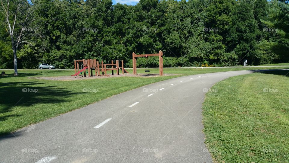 Park Playground. Playground Path