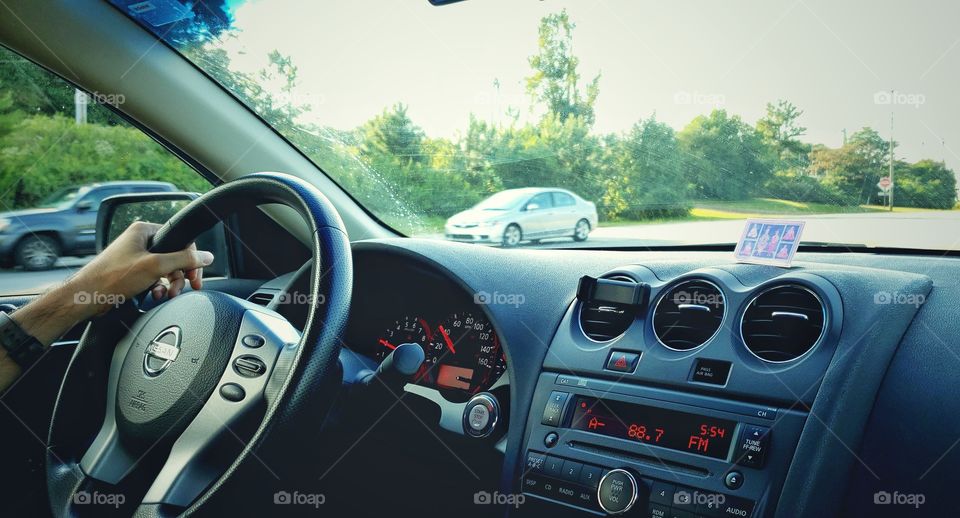 driving my new car...