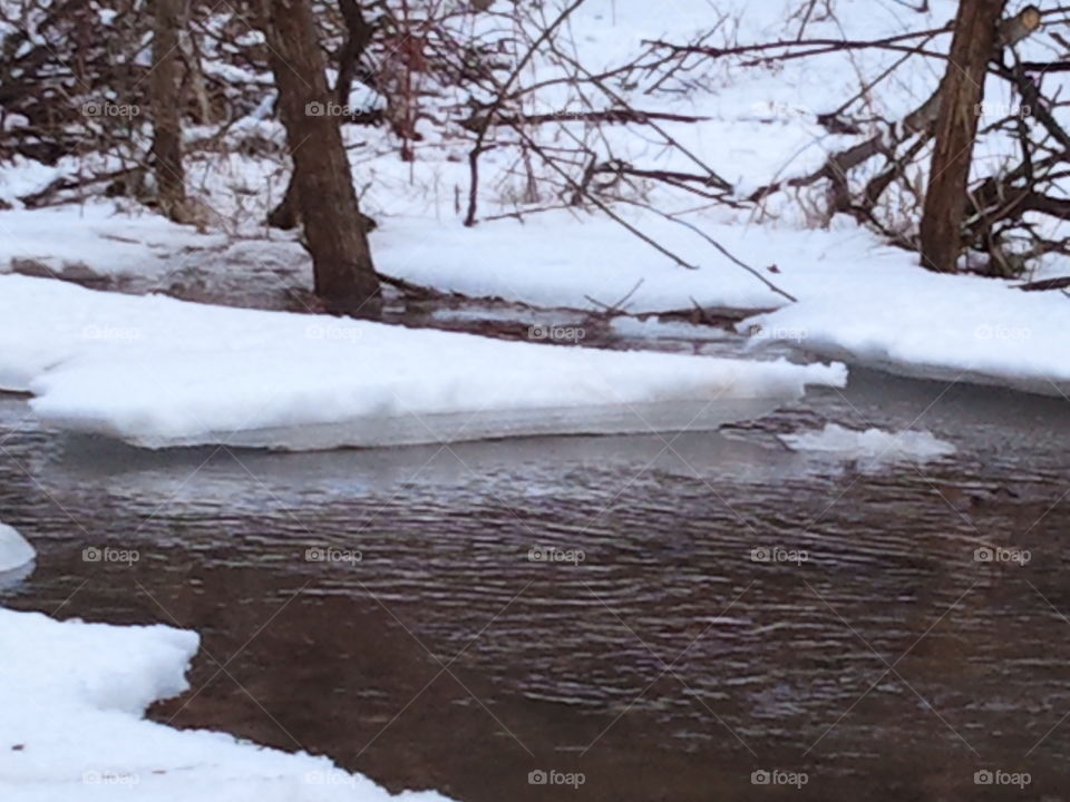 Stream during winter