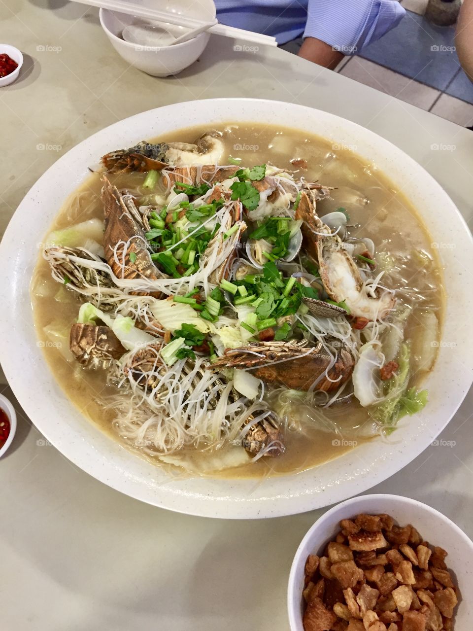 Singapore prawn fried noodle