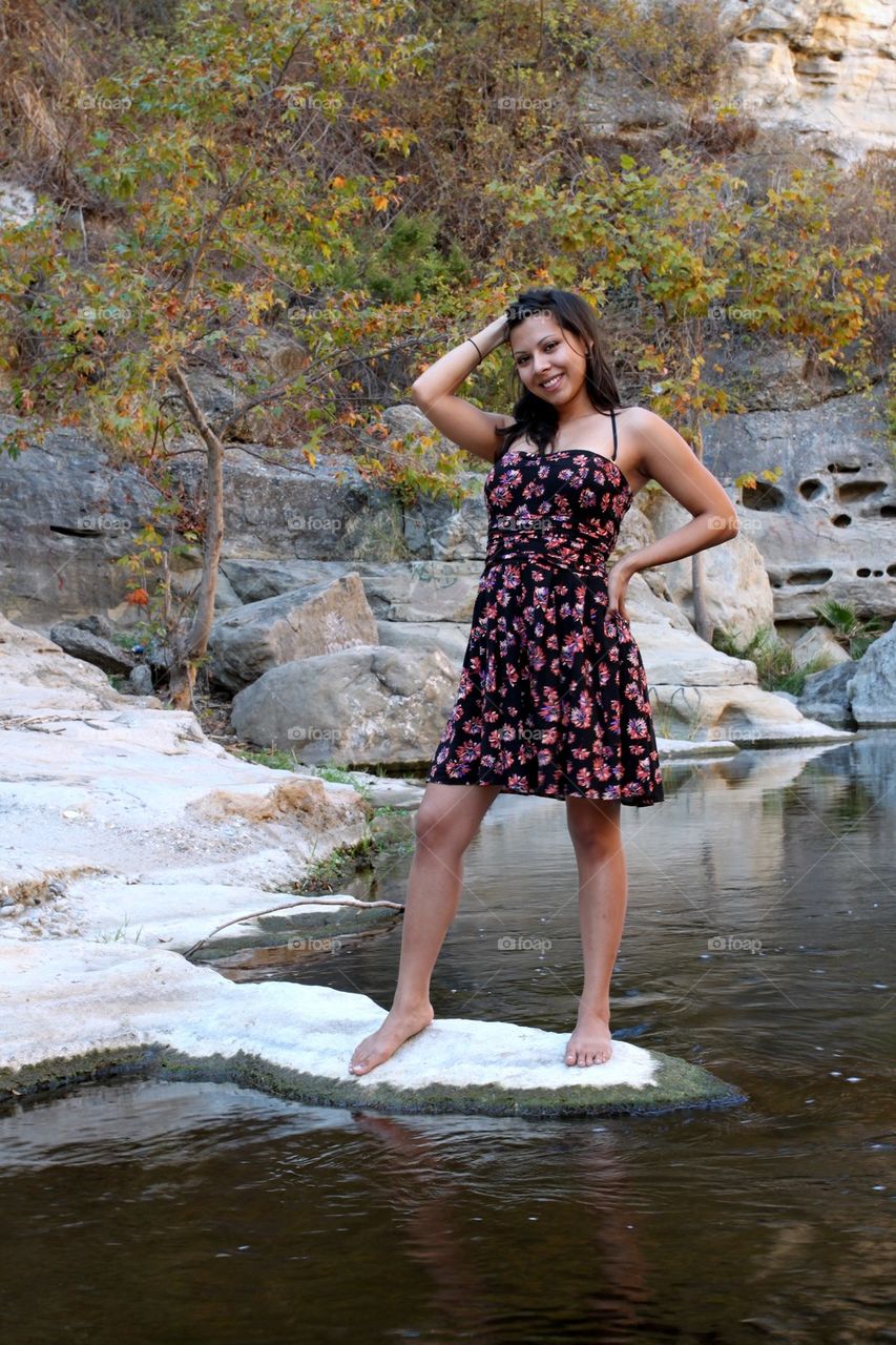 Young Hispanic Woman Dress  